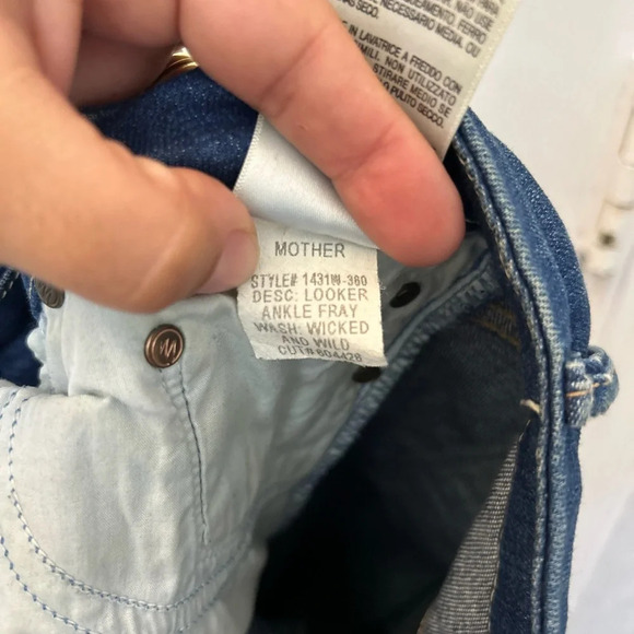 ! MOTHER - Looker Ankle Fray - Wicked and Wild Size 27 - Picture 6 of 8